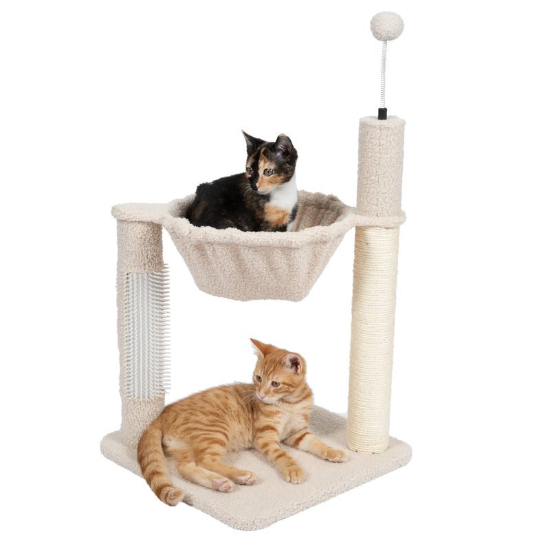 TIAKI Shearly Scratching Post with Hammock Beige
