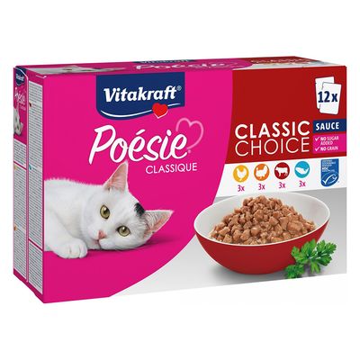 Vitakraft Poésie Classic Sauce Mixed Pack 12 x 85g