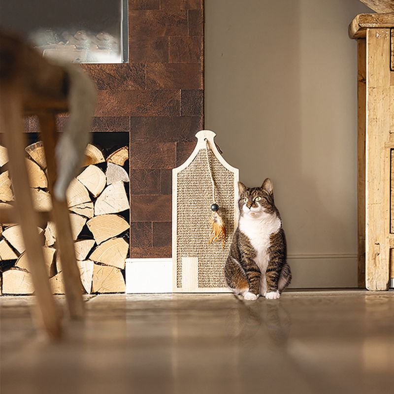 Designed by Lotte Vicky Wooden Scratching Board 50 x 20 x 3cm (L x W x H)