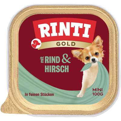 RINTI Gold Mini Trays 6 x 100g Beef & Guinea Fowl