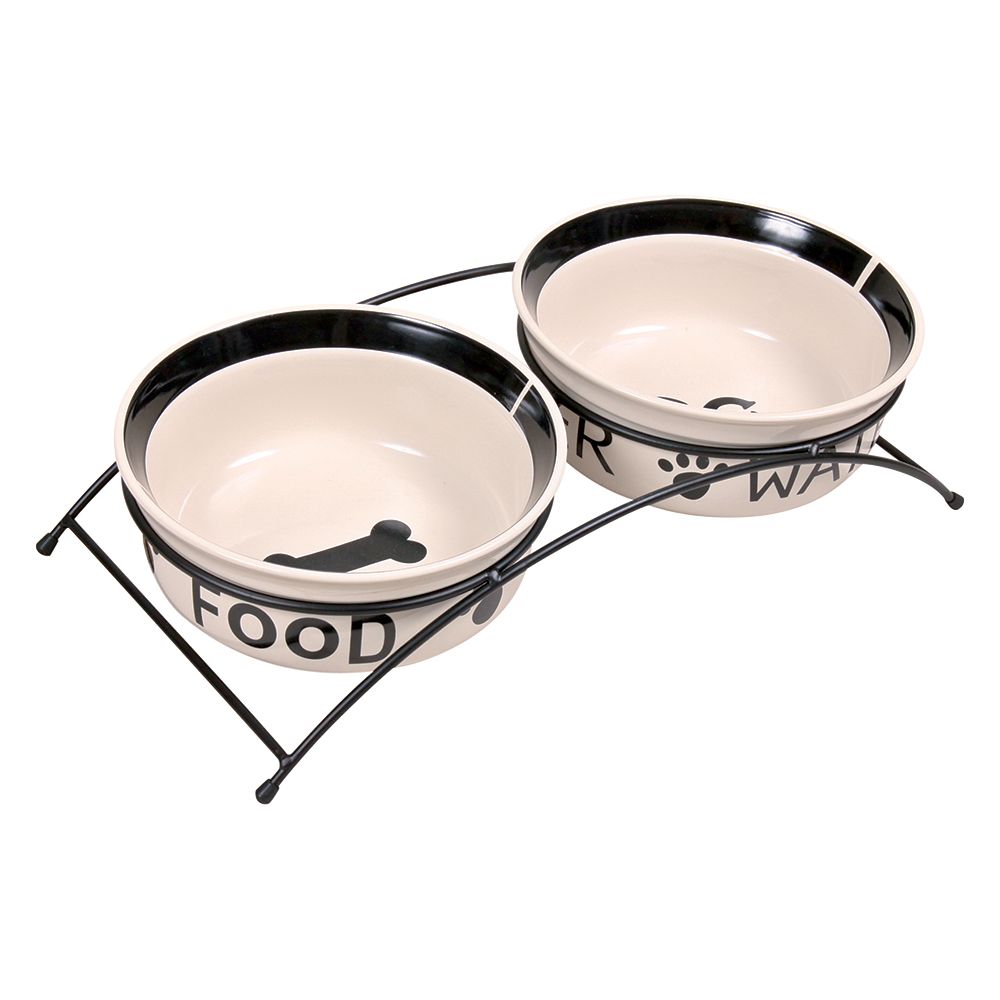 Trixie Eat on Feet Bowl Set with Stand 2 x 0.6 l