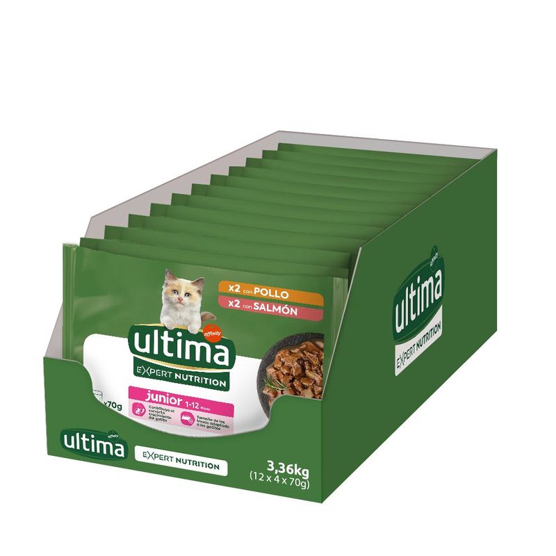 Ultima Cat Expert Nutrition Junior Chicken & Salmon 4 x 70g