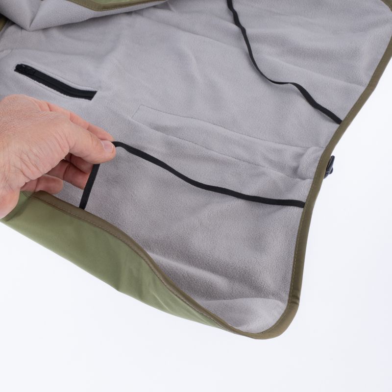 TIAKI Dog Raincoat - Olive approx. 40cm (Back Length)