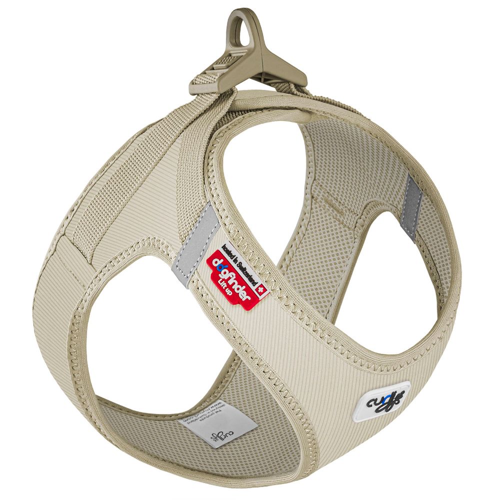 Curli Vest Harness Clasp Cord - Light Brown Size XS: Chest Circumference 33.9 - 38.2cm