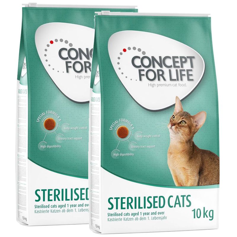 Concept for Life Economy Packs Sterilised Cats - Salmon (2 x 10 kg)