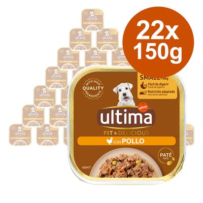 Ultima Fit & Delicious Paté Mini Dog 22 x 150g Salmon
