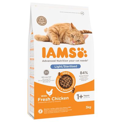 IAMS Advanced Nutrition Light/Sterilised Cat with Chicken 3kg