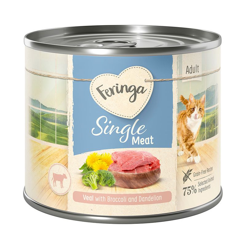 Feringa Single Meat Menu Saver Pack 12 x 200g Mix I (6 Varieties ): Chicken, Rabbit, Lamb, Veal, Duck, Salmon