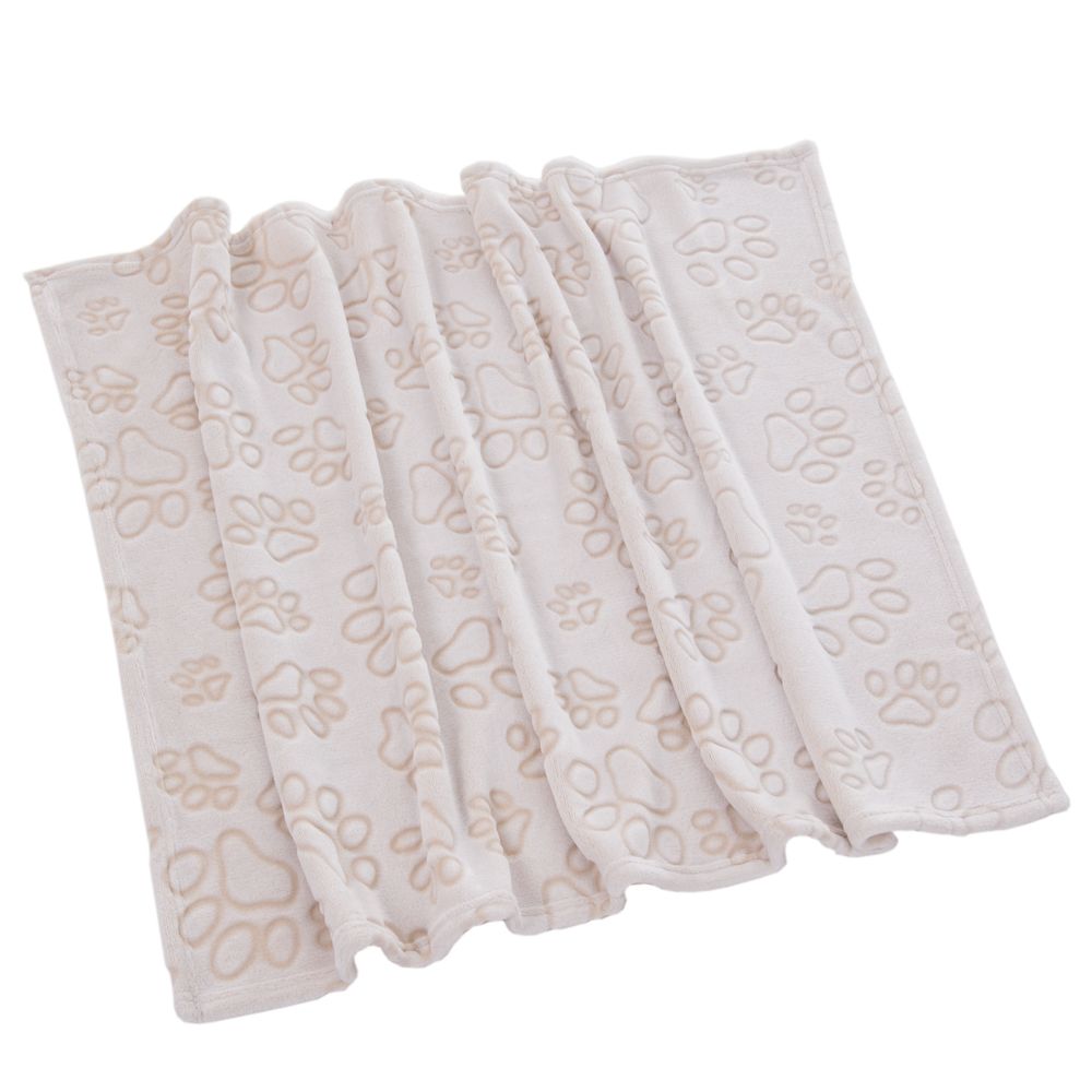 Smartpet microfibre blanket Pawzzz 100 x 75cm (L x W) (Cream/Beige)