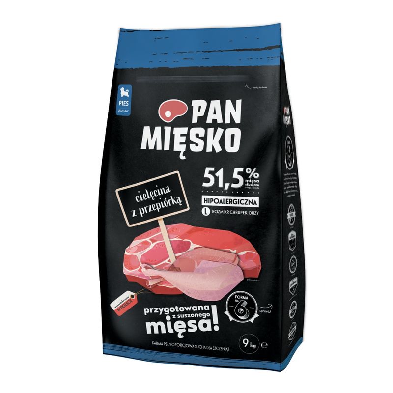 Pan Mięsko Large Puppy Veal with Quail 9kg