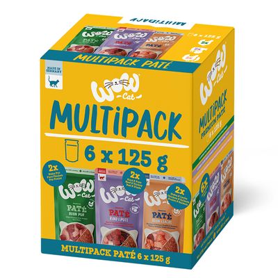 WOW Cat Adult Paté Mixed Pack Saver Pack 24 x 125g Mixed Pack (3 Varieties)