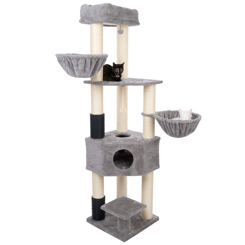 zooplus Basics XXL Scratching Tree Grey