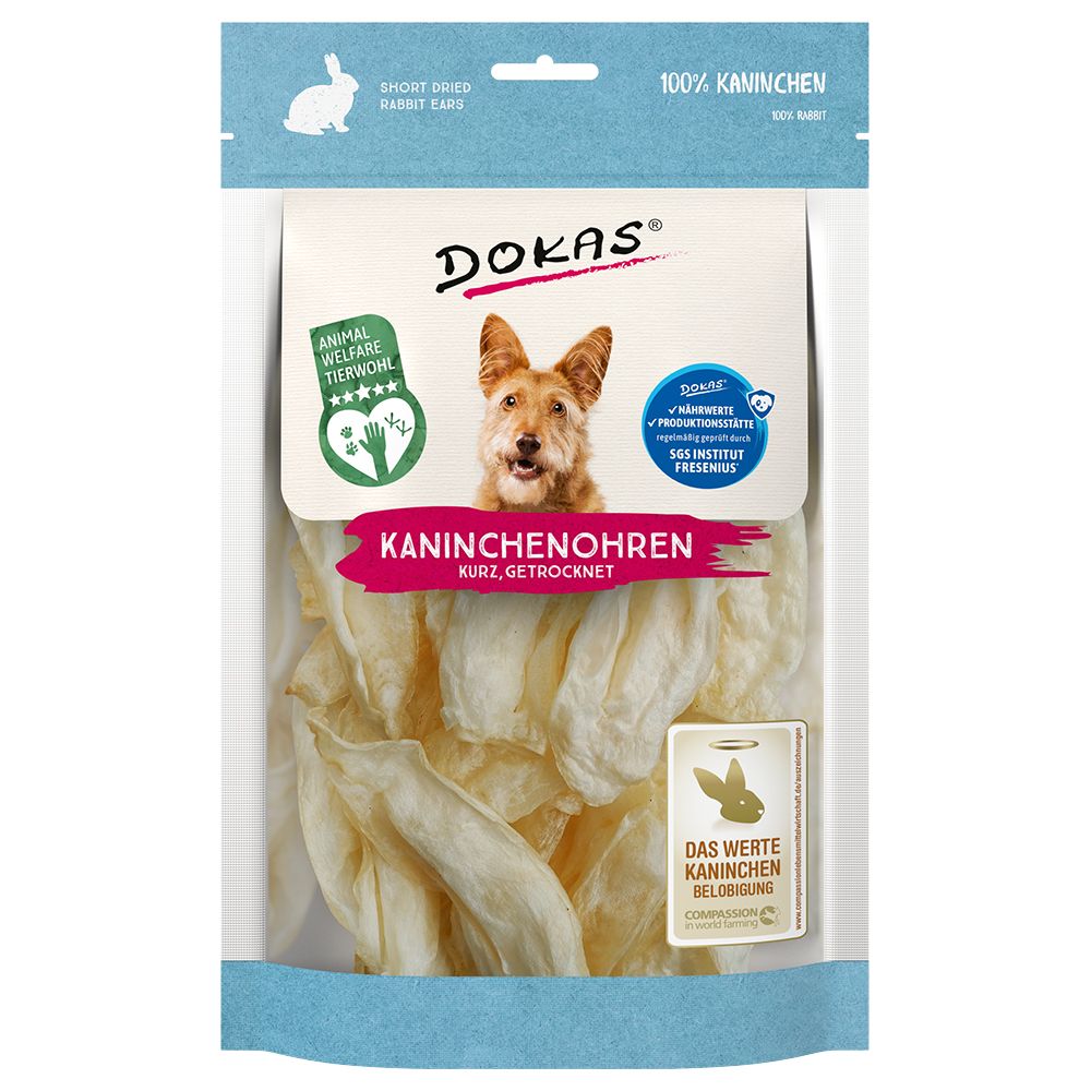 Dokas Rabbit Ears Without Fur Dried 2 x 70 g