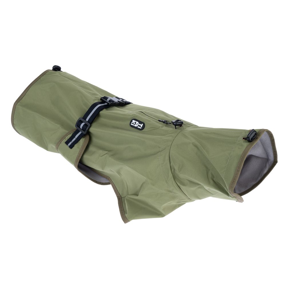 TIAKI Dog Raincoat - Olive approx. 40cm (Back Length)