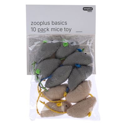 zooplus Basics Mice Cat Toy Set Set of 10