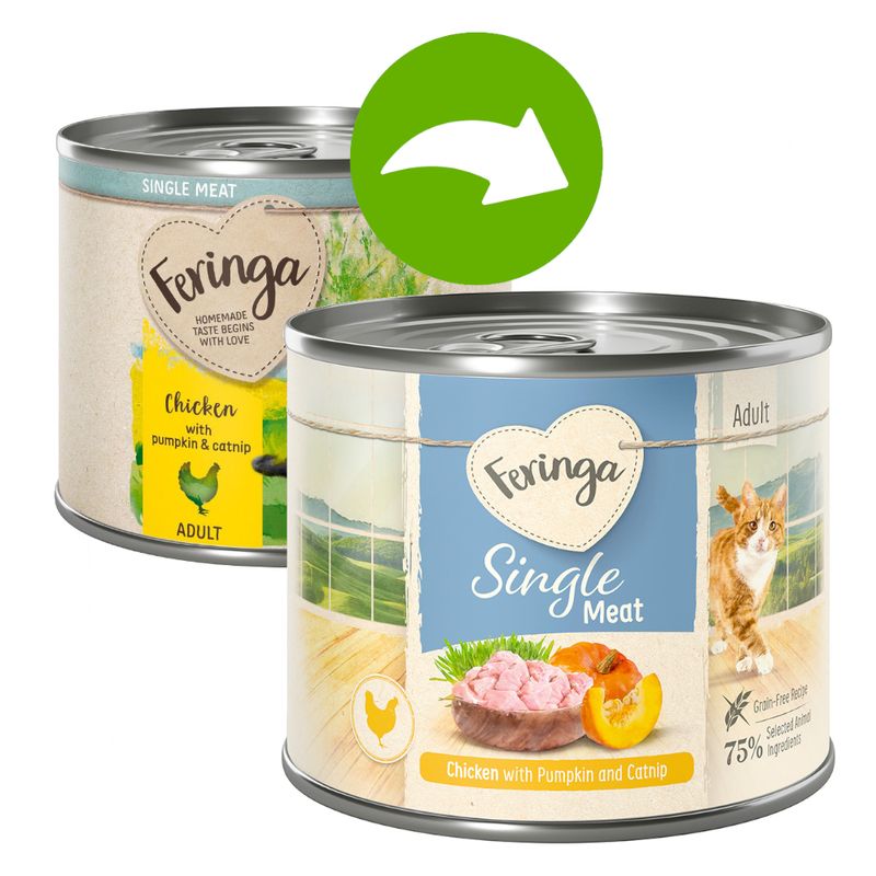 Feringa Single Meat Menu Saver Pack 12 x 200g Mix I (6 Varieties ): Chicken, Rabbit, Lamb, Veal, Duck, Salmon