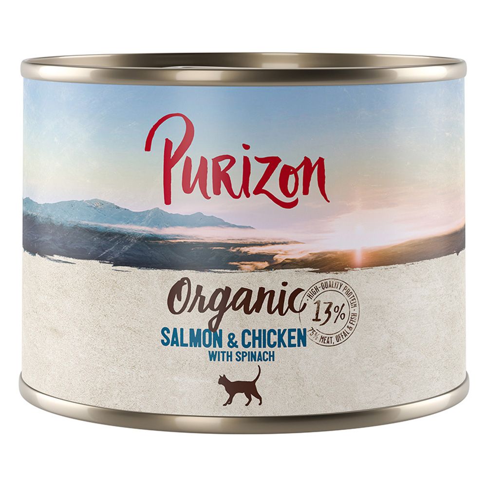 1 x 200g Purizon Organic Salmon & Chicken Wet Cat Food - Try Now!* Salmon & Chicken with Spinach (200g)