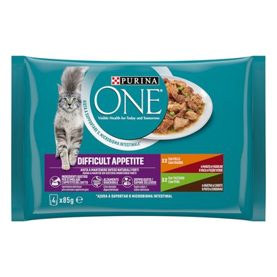 PURINA ONE Difficult Appetite Chicken & Turkey (4 x 85g)