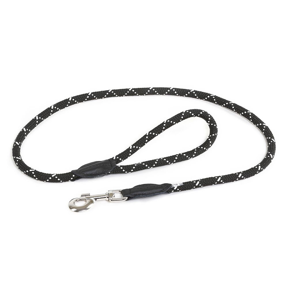 JULIUS-K9 IDC® Rope Lead Black: 120cm Length, diameter 10mm