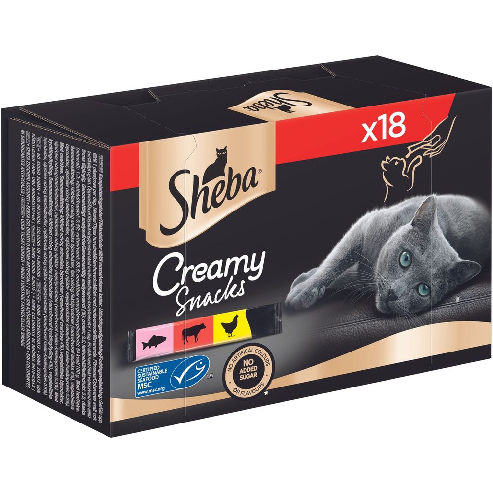 Sheba Creamy Snacks Multipack 18 x 12g