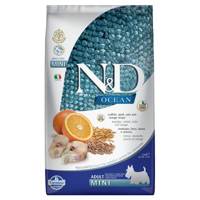 Farmina N&D Ocean healthy grains Cod & Orange Adult Mini 2.5kg