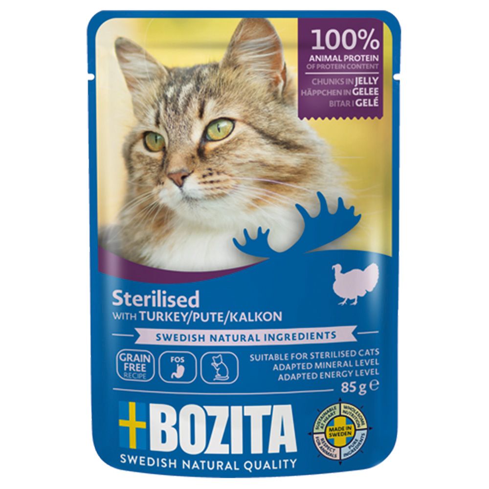 Bozita Sterilised Chunks in Jelly 12 x 85g Beef