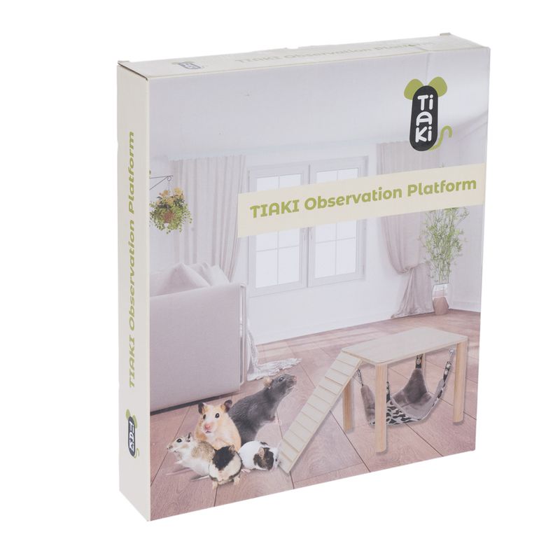 TIAKI Small Animal Platform with Hammock 49.5 x 28.5 x 23cm (L x W x H)