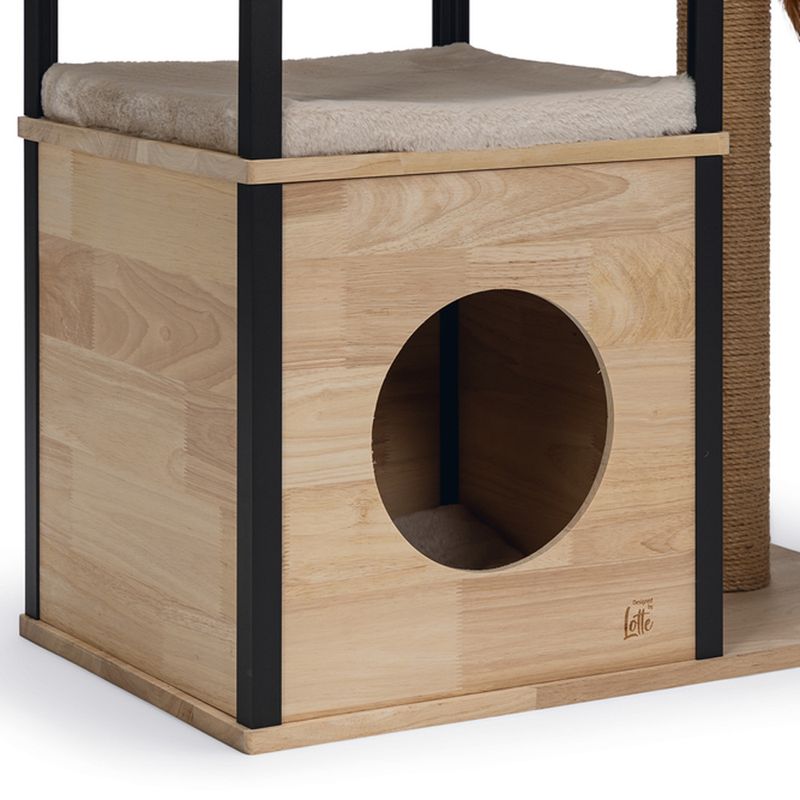 Designed by Lotte Nala Wooden Scratching Post Natural