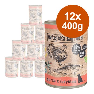Wiejska Zagroda Dog 12 x 400g Wild Boar & Beef