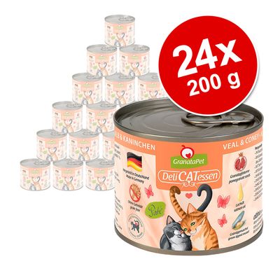 GranataPet DeliCatessen 24 x 200 g economy pack Salmon & turkey