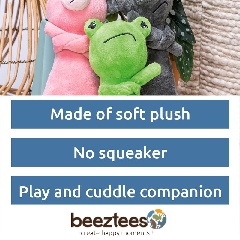 Beeztees Dog Toy Grumpy Froggy 30 x 11.5 x 7.5cm​​​​​​​ (L x W x H)