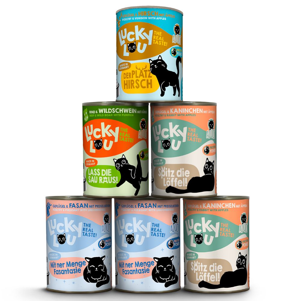 Lucky Lou Adult trial mix 6 x 400 g Tasty-Mix (4 varieties)