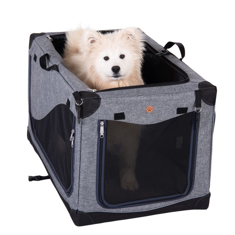 Portable Pet Home M: 76 x 50.5 x 48cm (L x W x H) - Grey