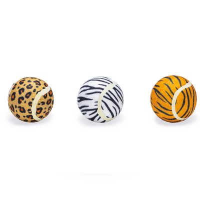 Beeztees Dog Toy Jungle Balls 3 x 6.5cm (W)