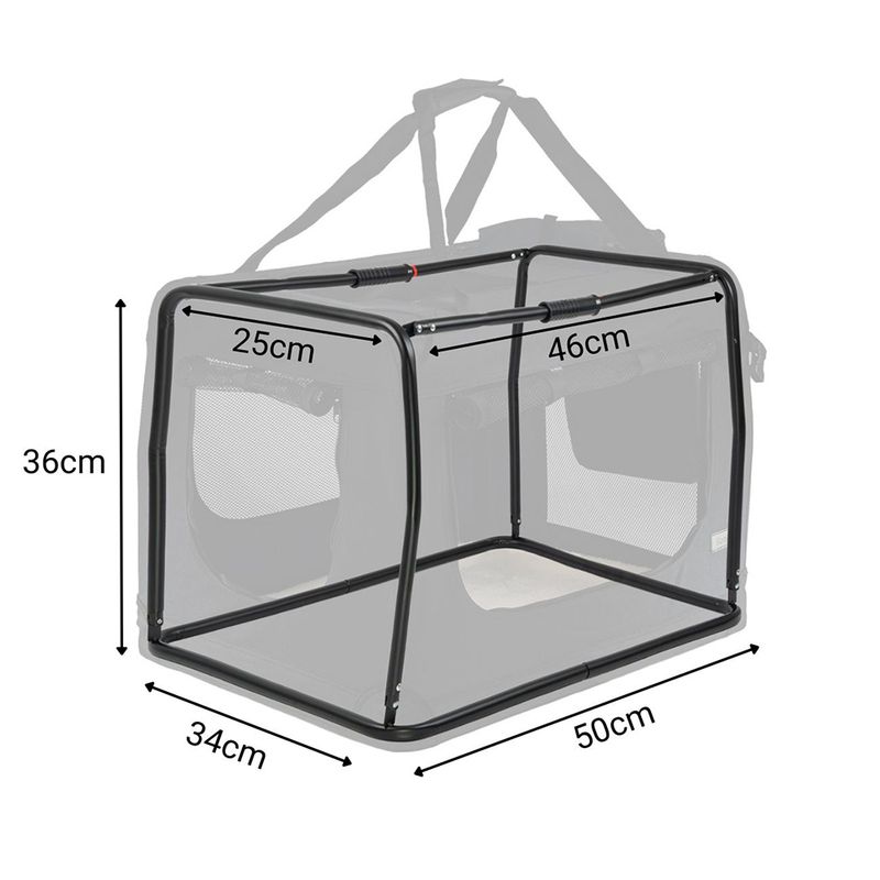 Lionto Dog Transport Box Made of Textile - Black 34 x 50 x 36cm (W x L x H)