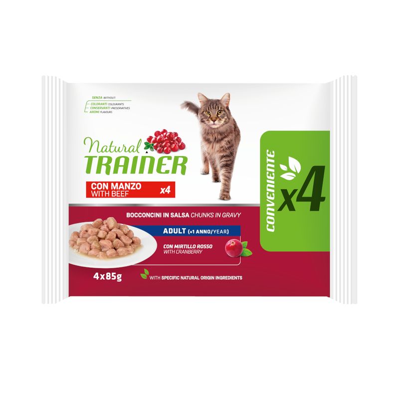 Nova Foods Natural Trainer Adult Beef (4 x 85g)