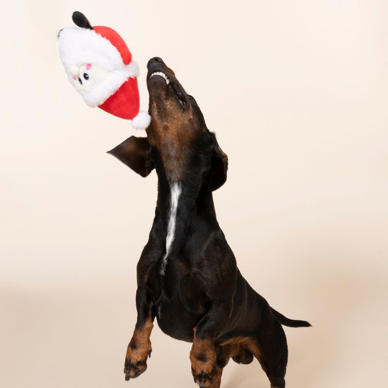 TIAKI Santa Round Plush Toy 20 x 14 x 9 cm (L x W x H)