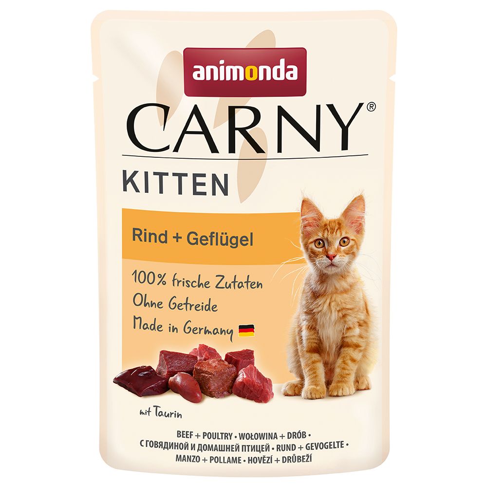 animonda Carny Kitten Pouch 12 x 85g Beef, Veal & Chicken