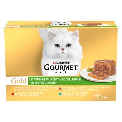 Gourmet Gold Terrine 12 x 85g Mixed Pack with Vegetables