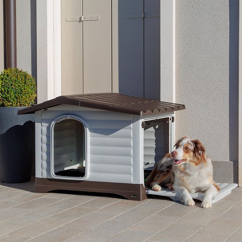Ferplast Dogvilla Plastic Dog Kennel Dogvilla 90: L 88 x W 72 x H 65 cm