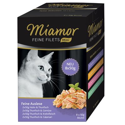 Miamor Fine Fillets Mini Pouch Multipacks 8 x 50g Mixed pack 2