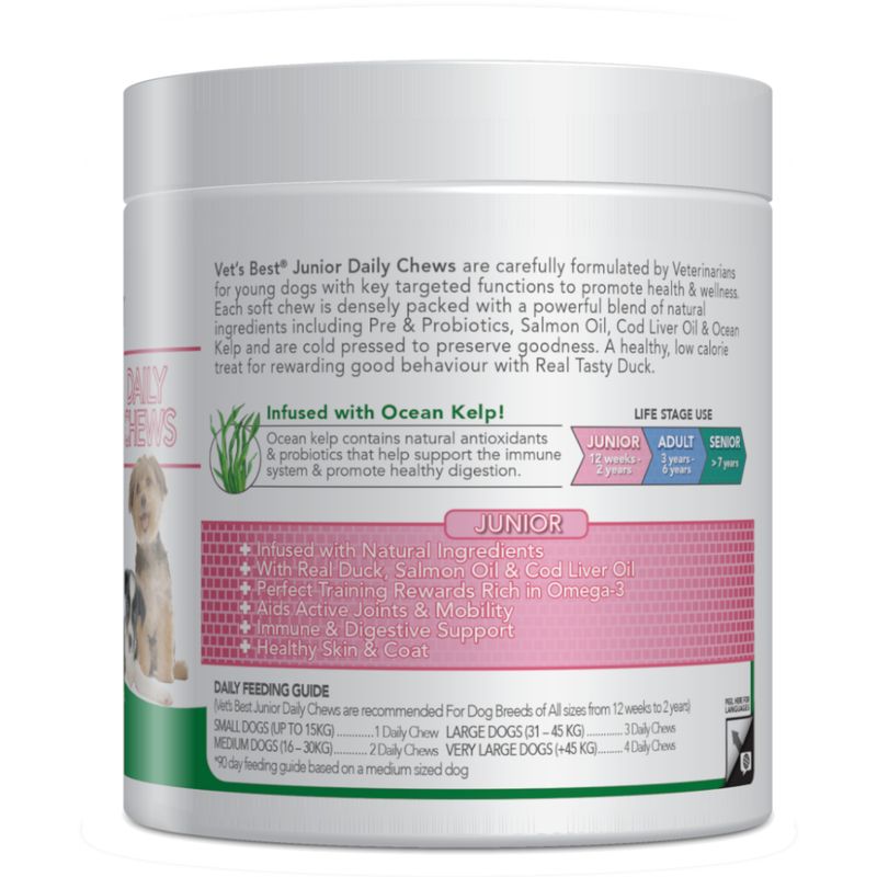 Vet's Best Junior Daily Chews - Duck 400g (180 Chews)