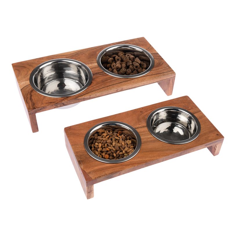 Modern Living Nellore wooden bowl bar 2 x 400 ml, diameter 13 cm