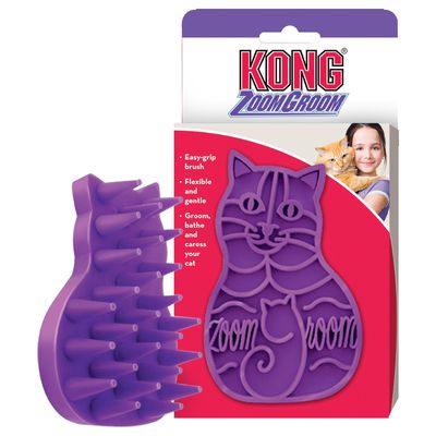 KONG Massage Brush Zoom Groom Blue