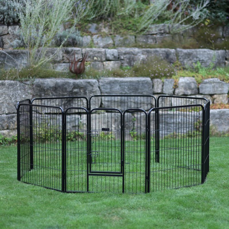 Kerbl Pet Enclosure with Door for Dogs and Puppies 8 elements, 80 x 77cm (W x H)