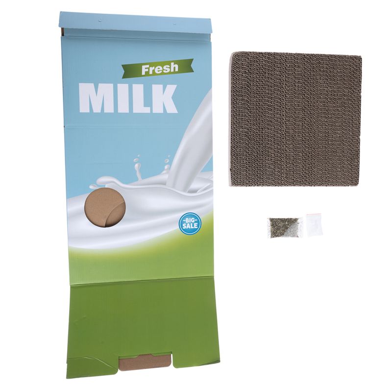 TIAKI Milk Carton Cat Cave & Scratching Furniture 33 x 31 x 55 cm (L x W x H)
