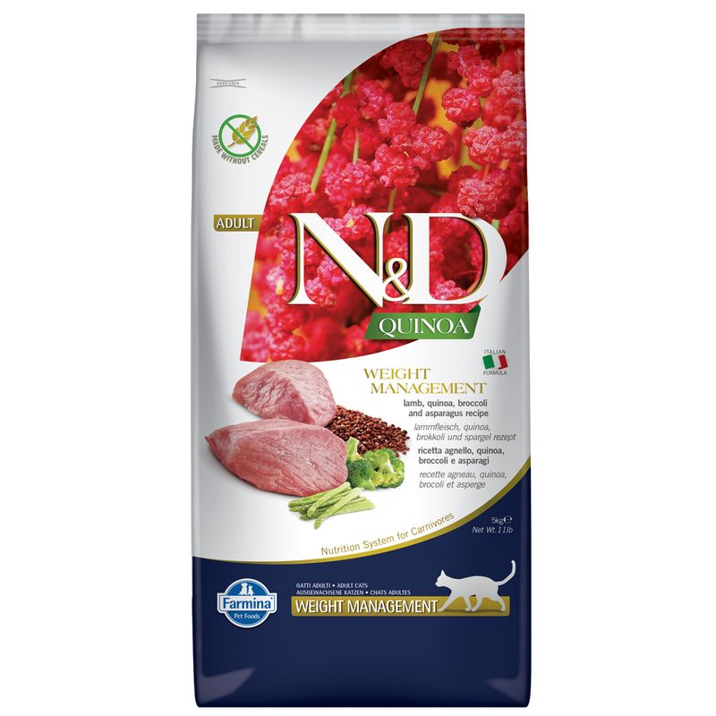 Farmina N&D Adult Quinoa Weight Management Lamb, Quinoa, Broccoli & Asparagus 5 kg