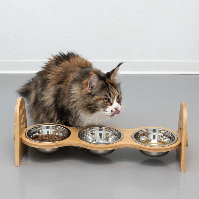 Modern Living Bohemian bamboo bowl bar 3 x 450 ml, L 52 x W 18 x H 18 cm