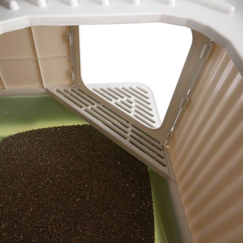 kooa Hop-In Eco-plastic Litter Box White / Mint