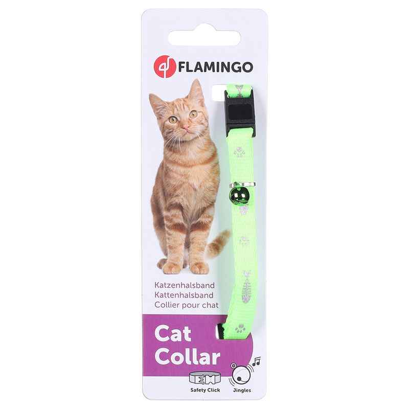 Flamingo Cat Collar Ziggi neon green